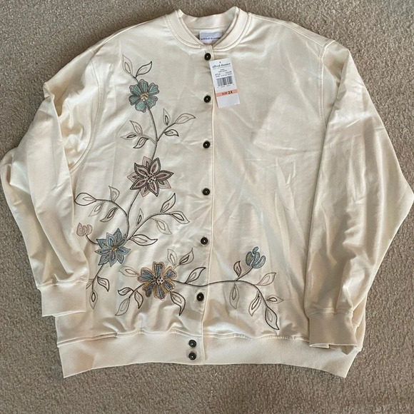 New with tags Alfred Dunner button up sweater - Picture 1 of 5